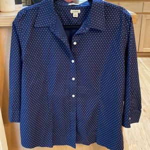 Wrinkle Free LL Bean Large BlouseLike Like New